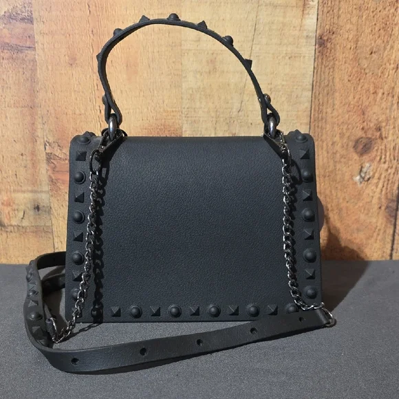 Black Studded Crossbody Bag - Picture 5 of 11